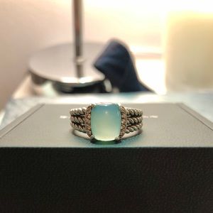 David Yurman Petite Wheaton Ring Chalcedony